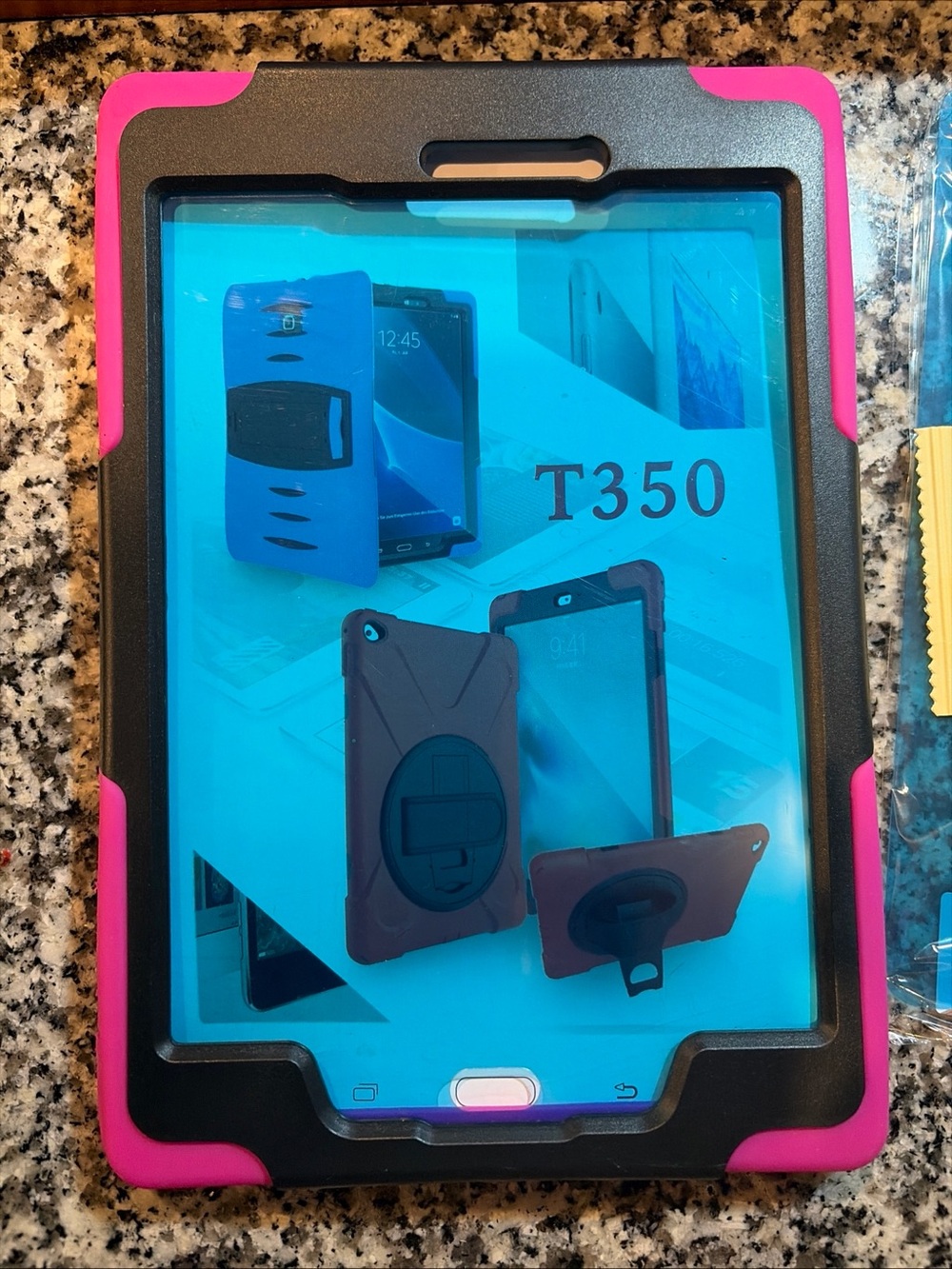 Heavy-Duty Pink and Black Tablet Case for T350